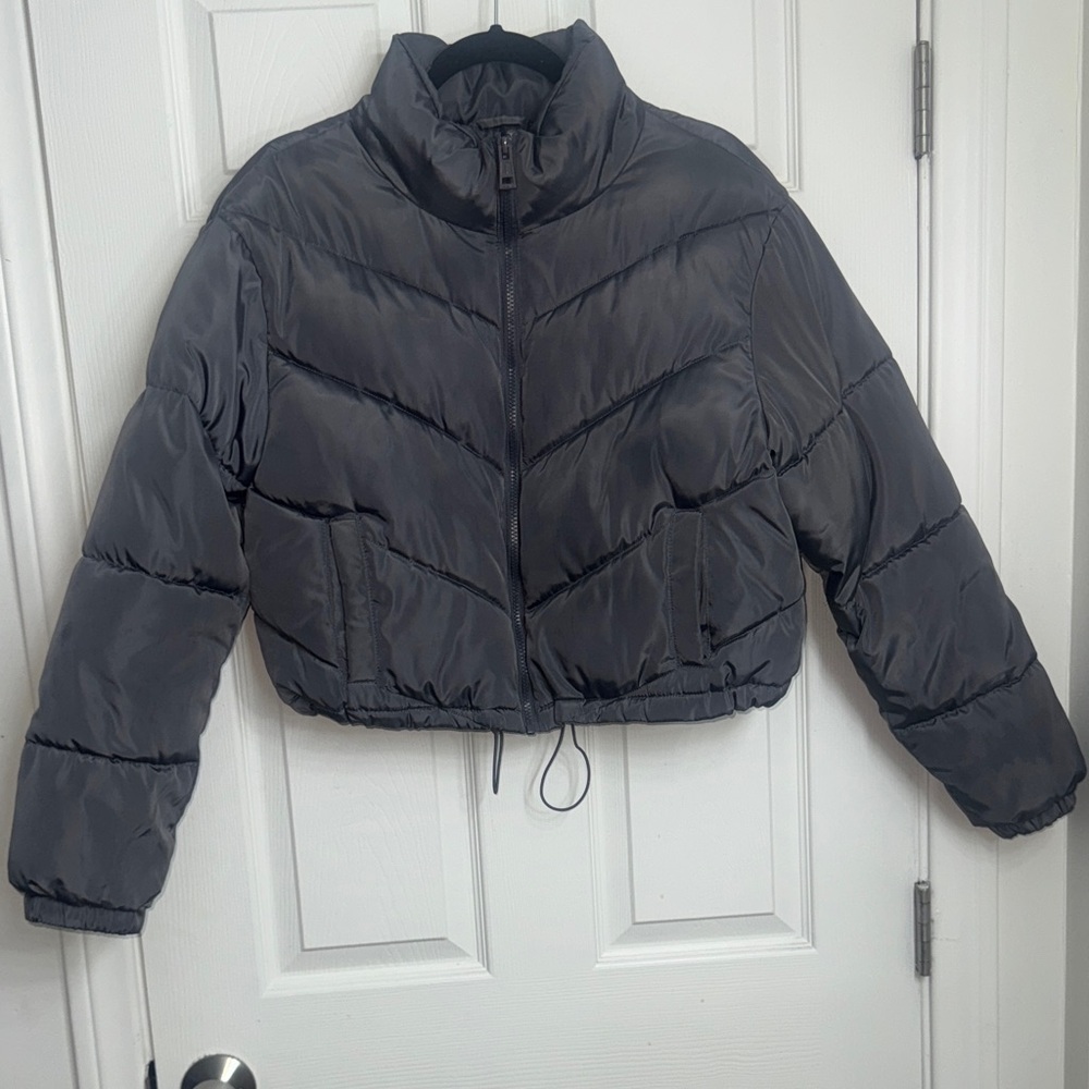 Women's Gray Puffer Jacket